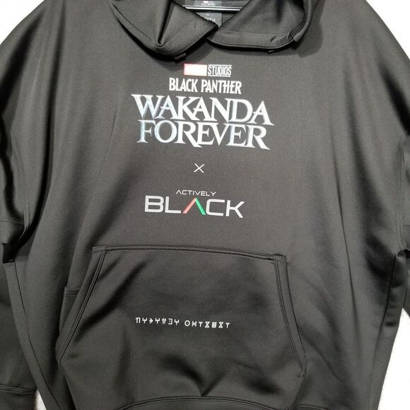 Actively Black Wakanda Black Panther Hoodie Black Collection Pullover Jacket 3XL - Picture 13 of 16